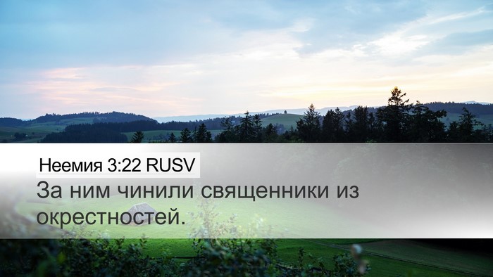 Неемия 3:22 RUSV Desktop Wallpaper - За ним чинили священники - Desktop Bible Verse Wallpaper