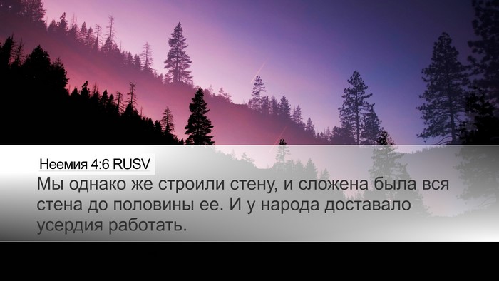 Неемия 4:6 RUSV Bible Verse Image