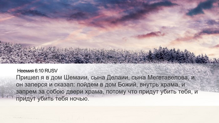 Неемия 6:10 RUSV Bible Verse Image