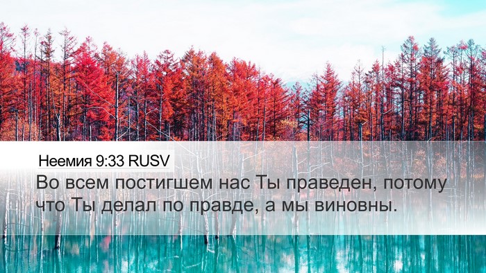 Неемия 9:33 RUSV Bible Verse Image