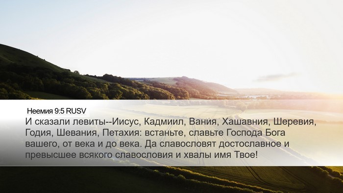 Неемия 9:5 RUSV Bible Verse Image
