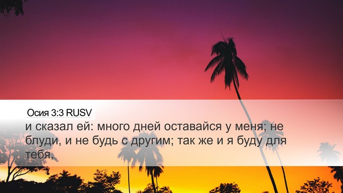 Осия 3:3 RUSV Bible Verse Image