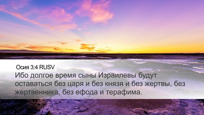 Осия 3:4 RUSV Bible Verse Image