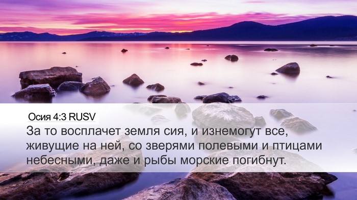 Осия 4:3 RUSV Bible Verse Image