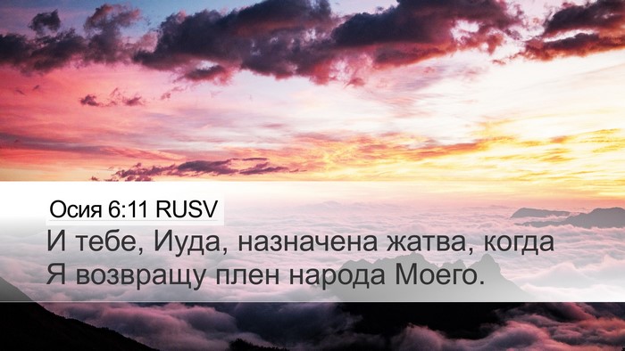 Осия 6:11 RUSV Bible Verse Image