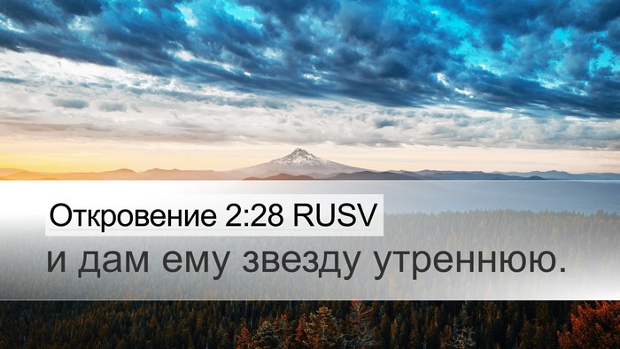 Откровение 2:28 RUSV Bible Verse Image