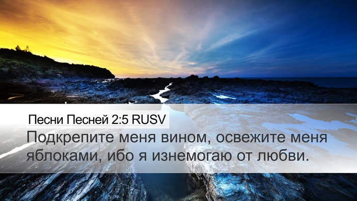 Песни Песней 2:5 RUSV Bible Verse Image