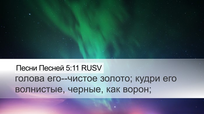 Песни Песней 5:11 RUSV Bible Verse Image