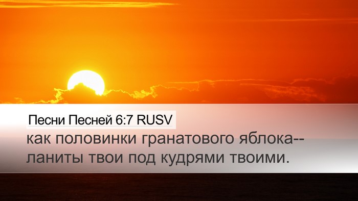 Песни Песней 6:7 RUSV Bible Verse Image