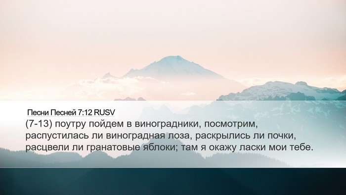 Песни Песней 7:12 RUSV Bible Verse Image