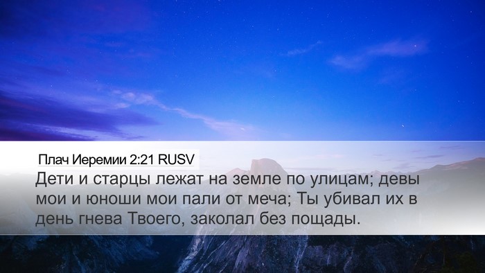 Плач Иеремии 2:21 RUSV Bible Verse Image
