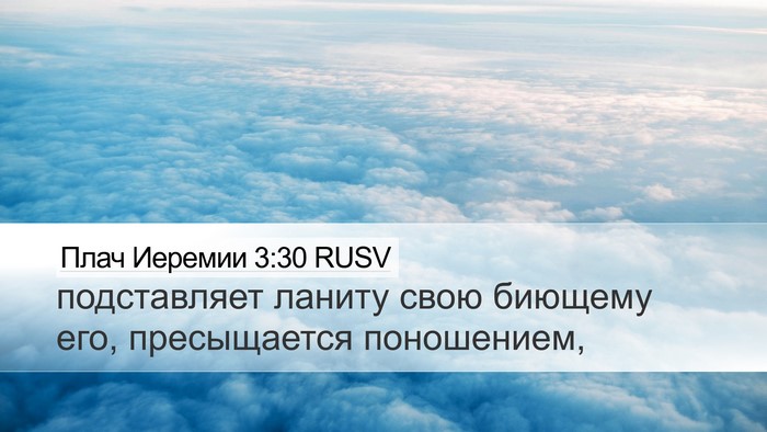 Плач Иеремии 3:30 RUSV Bible Verse Image