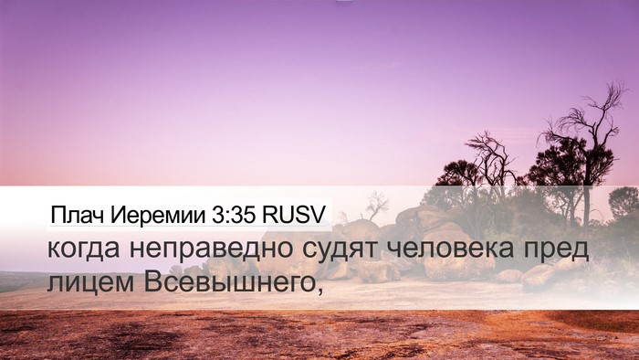 Плач Иеремии 3:35 RUSV Bible Verse Image