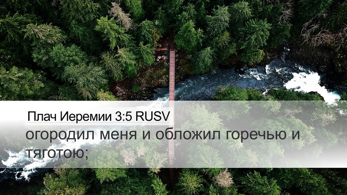 Плач Иеремии 3:5 RUSV Bible Verse Image