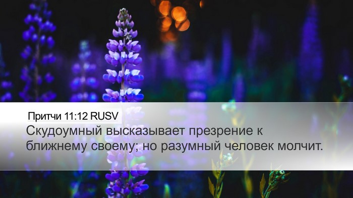 Притчи 11:12 RUSV Bible Verse Image