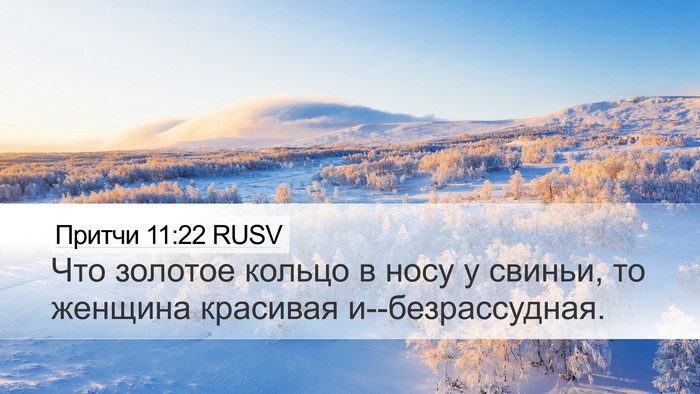 Притчи 11:22 RUSV Bible Verse Image