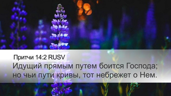 Притчи 14:2 RUSV Bible Verse Image