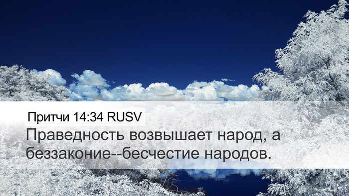 Притчи 14:34 RUSV Bible Verse Image