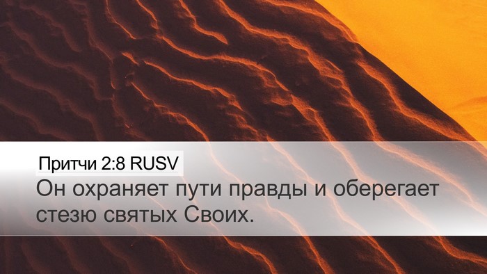 Притчи 2:8 RUSV Bible Verse Image
