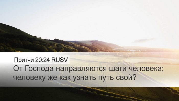 Притчи 20:24 RUSV Bible Verse Image