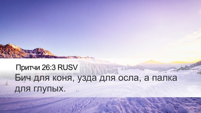 Притчи 26:3 RUSV Bible Verse Image