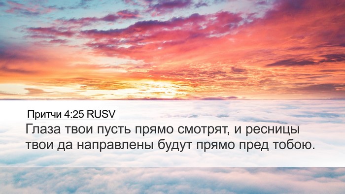 Притчи 4:25 RUSV Bible Verse Image