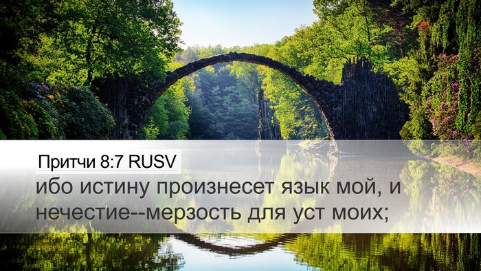 Притчи 8:7 RUSV Desktop Wallpaper - ибо истину произнесет язык - Desktop Bible Verse Wallpaper