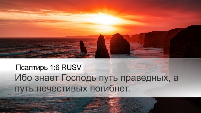 Псалтирь 1:6 RUSV Bible Verse Image