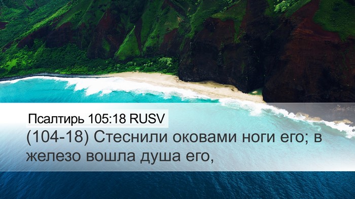 Псалтирь 105:18 RUSV Bible Verse Image