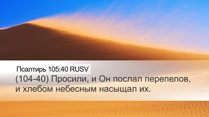 Псалтирь 105:40 RUSV Bible Verse Image