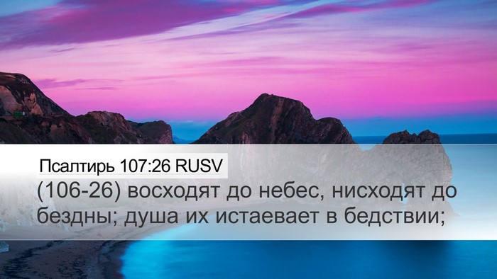Псалтирь 107:26 RUSV Bible Verse Image
