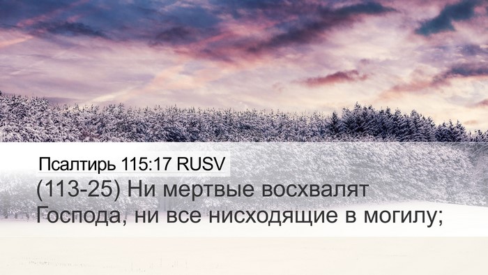Псалтирь 115:17 RUSV Bible Verse Image