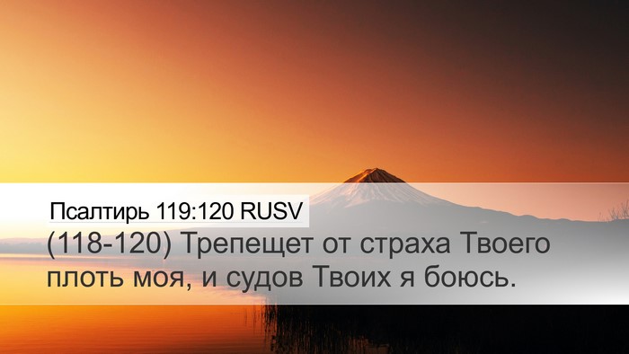 Псалтирь 119:120 RUSV Bible Verse Image