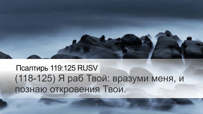 Псалтирь 119:125 RUSV Bible Verse Image