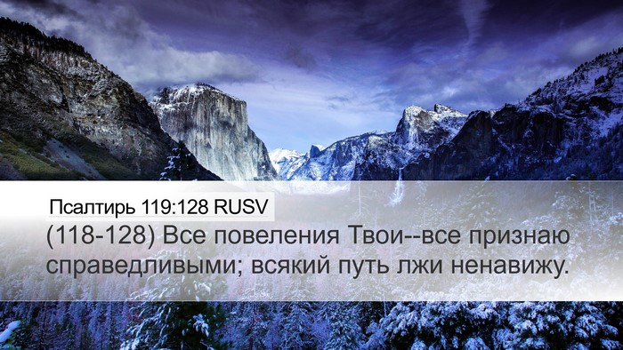 Псалтирь 119:128 RUSV Bible Verse Image
