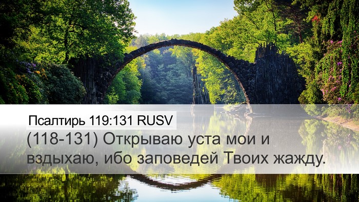 Псалтирь 119:131 RUSV Bible Verse Image
