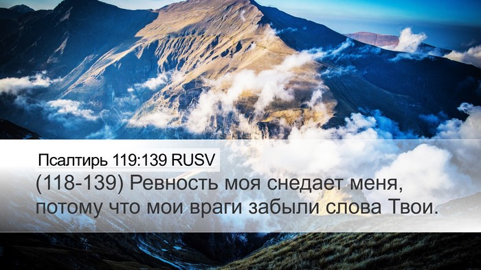 Псалтирь 119:139 RUSV Bible Verse Image
