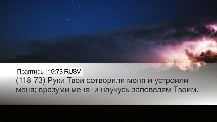 Псалтирь 119:73 RUSV Bible Verse Image