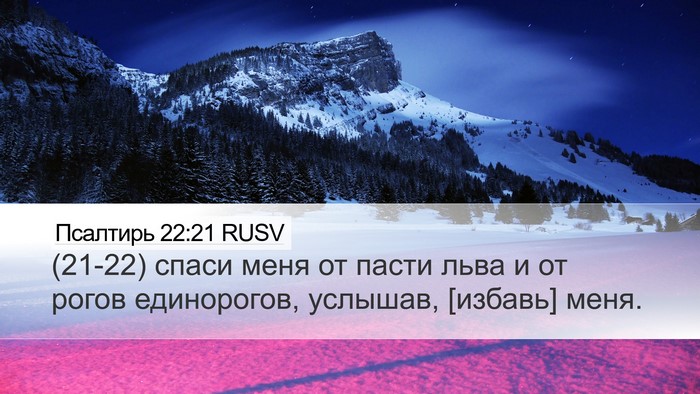 Псалтирь 22:21 RUSV Bible Verse Image