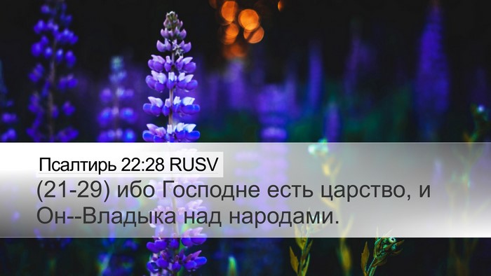 Псалтирь 22:28 RUSV Bible Verse Image