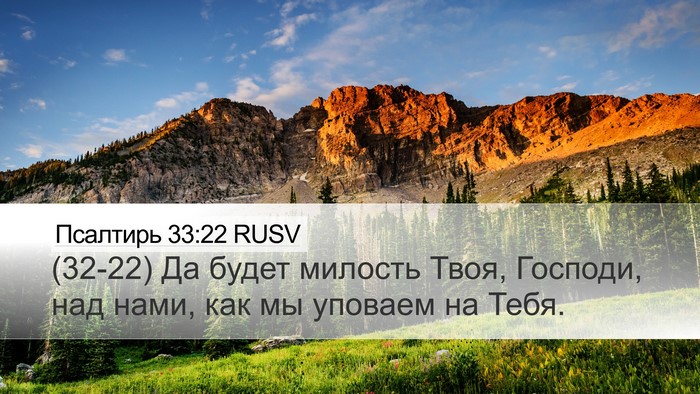 Псалтирь 33:22 RUSV Bible Verse Image