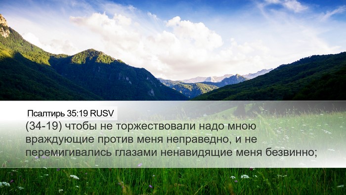 Псалтирь 35:19 RUSV Bible Verse Image