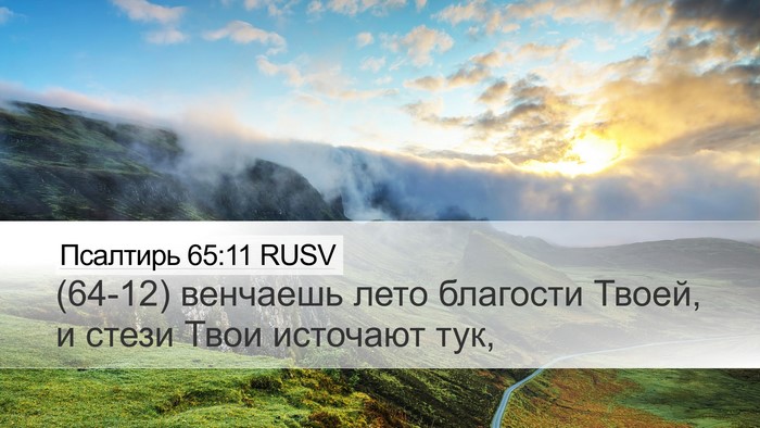 Псалтирь 65:11 RUSV Desktop Wallpaper - (64-12) венчаешь лето - Desktop Bible Verse Wallpaper