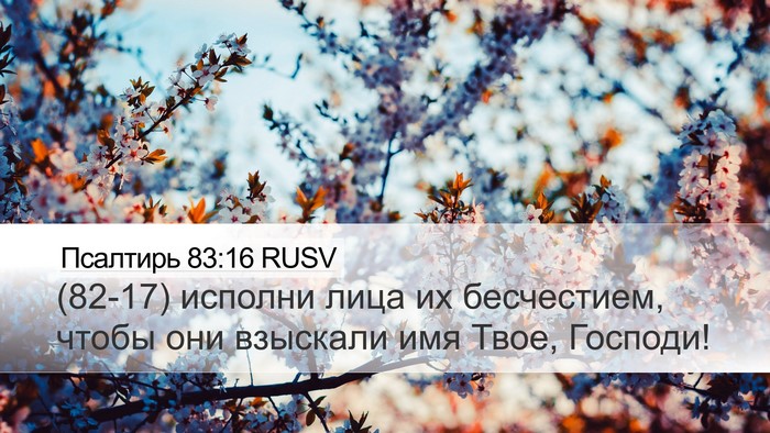 Псалтирь 83:16 RUSV Bible Verse Image