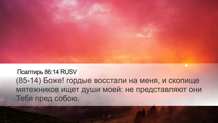 Псалтирь 86:14 RUSV Bible Verse Image