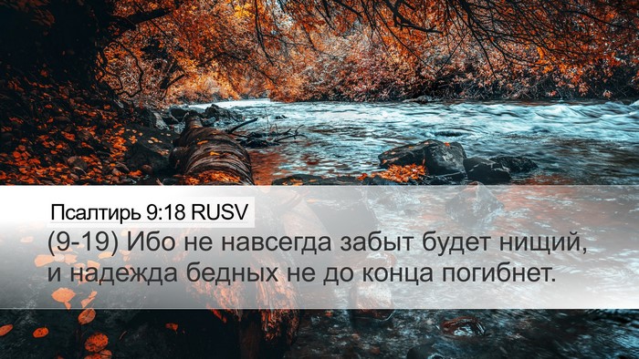 Псалтирь 9:18 RUSV Desktop Wallpaper - (9-19) Ибо не навсегда забыт - Desktop Bible Verse Wallpaper