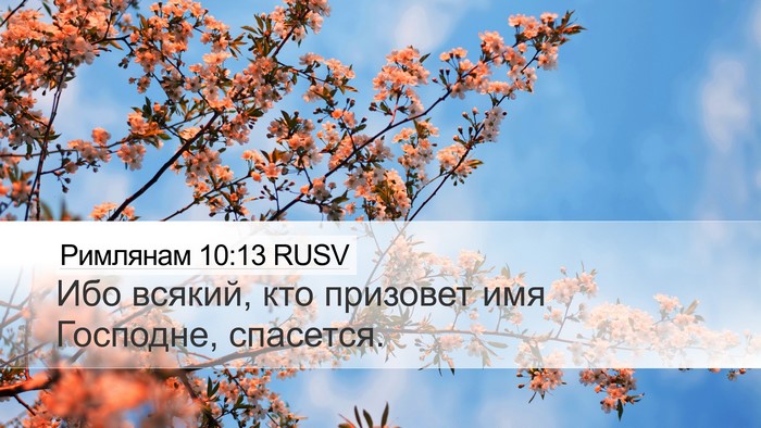 Римлянам 10:13 RUSV Bible Verse Image