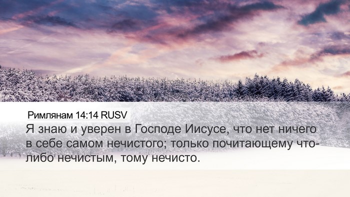 Римлянам 14:14 RUSV Bible Verse Image