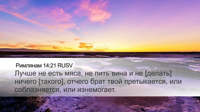Римлянам 14:21 RUSV Bible Verse Image