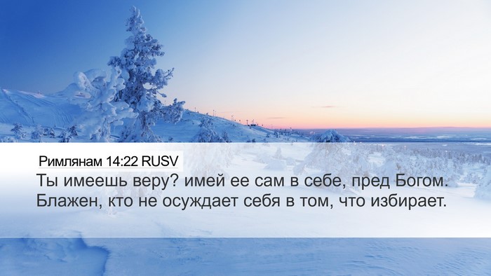 Римлянам 14:22 RUSV Bible Verse Image